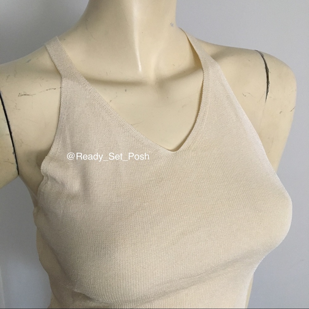 vintage nude bandage crop top Gianfranco Ferre Studio